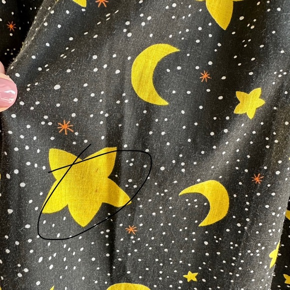 Vintage Star Print A-Line Dress Nightgown Dress - Picture 6 of 8